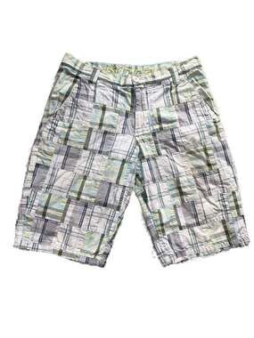 Kani Gold Y2K Vintage Plaid Patchwork Skater Shorts